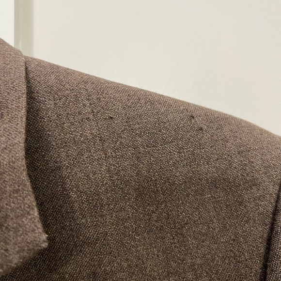 Oscar De La Renta Brown Vintage Wool Suit Jacket Size 46 - Picture 2 of 8